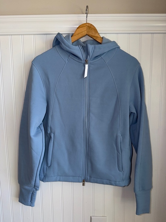 Athleta Tops - Athleta Light Blue Full-Zip Hooded Sweatshirt